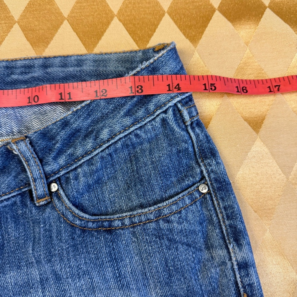 Jill Stuart Flared Jeans with Bleached Crease Accent Size 0 - Picture 6 of 8